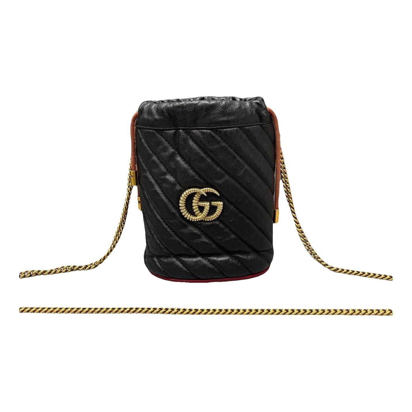 GG Marmont Chain Bucket leather handbag