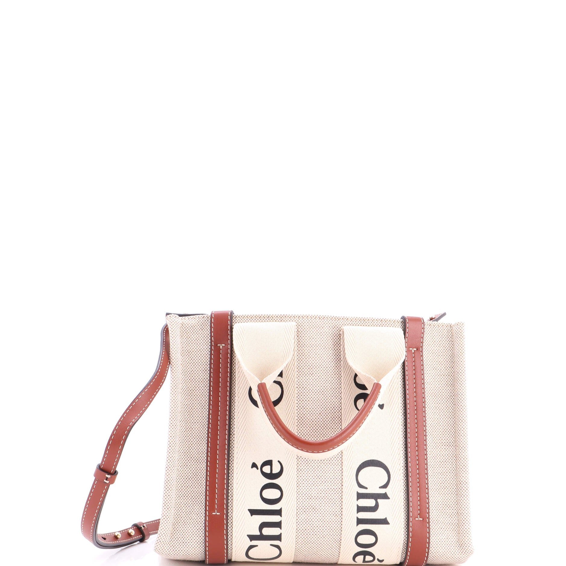 Woody Tote Canvas with Leather Small