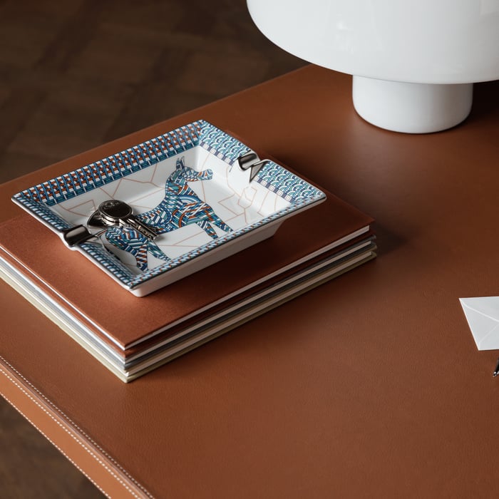 Bleu Cobalt Cheval Deco Ashtray