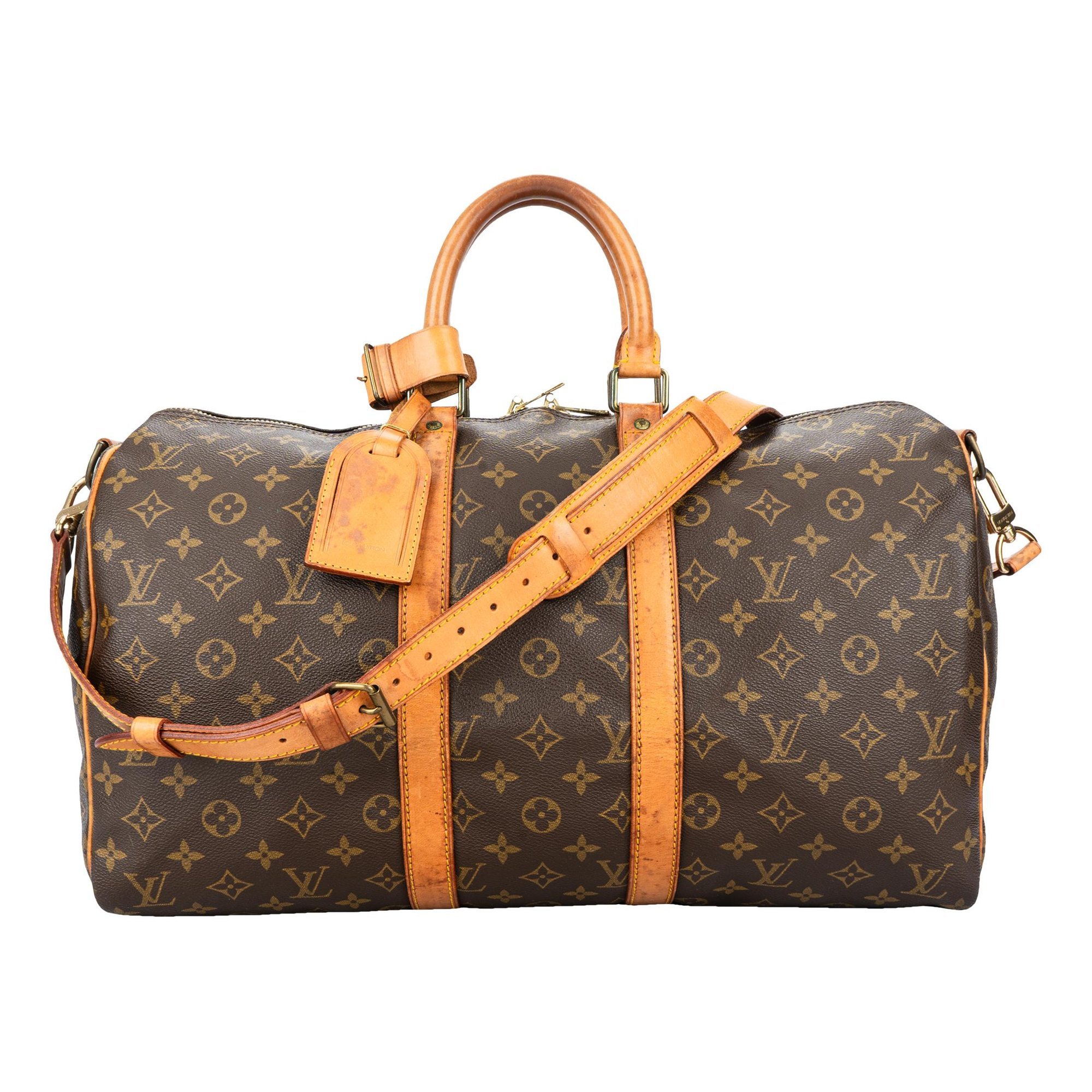 Keepall leather travel bag