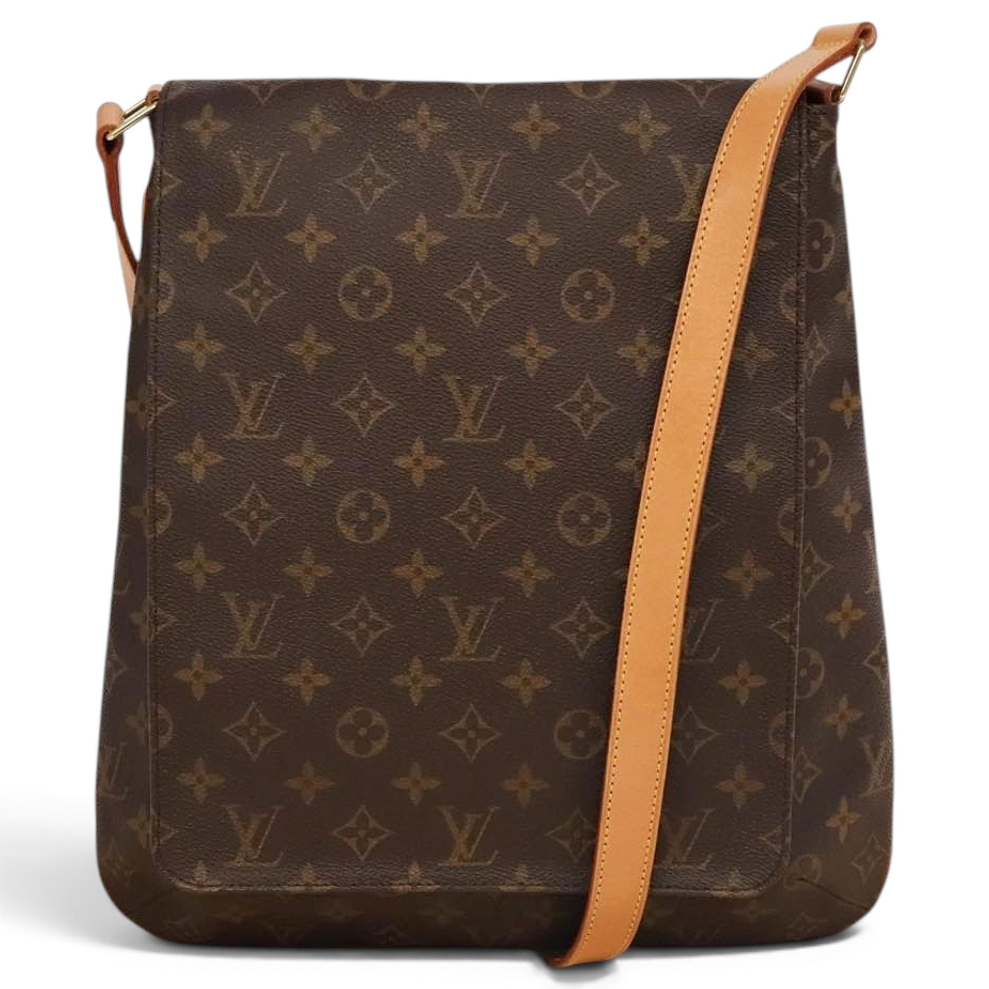 Musette leather handbag