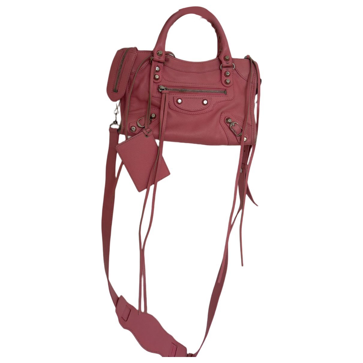 City leather handbag