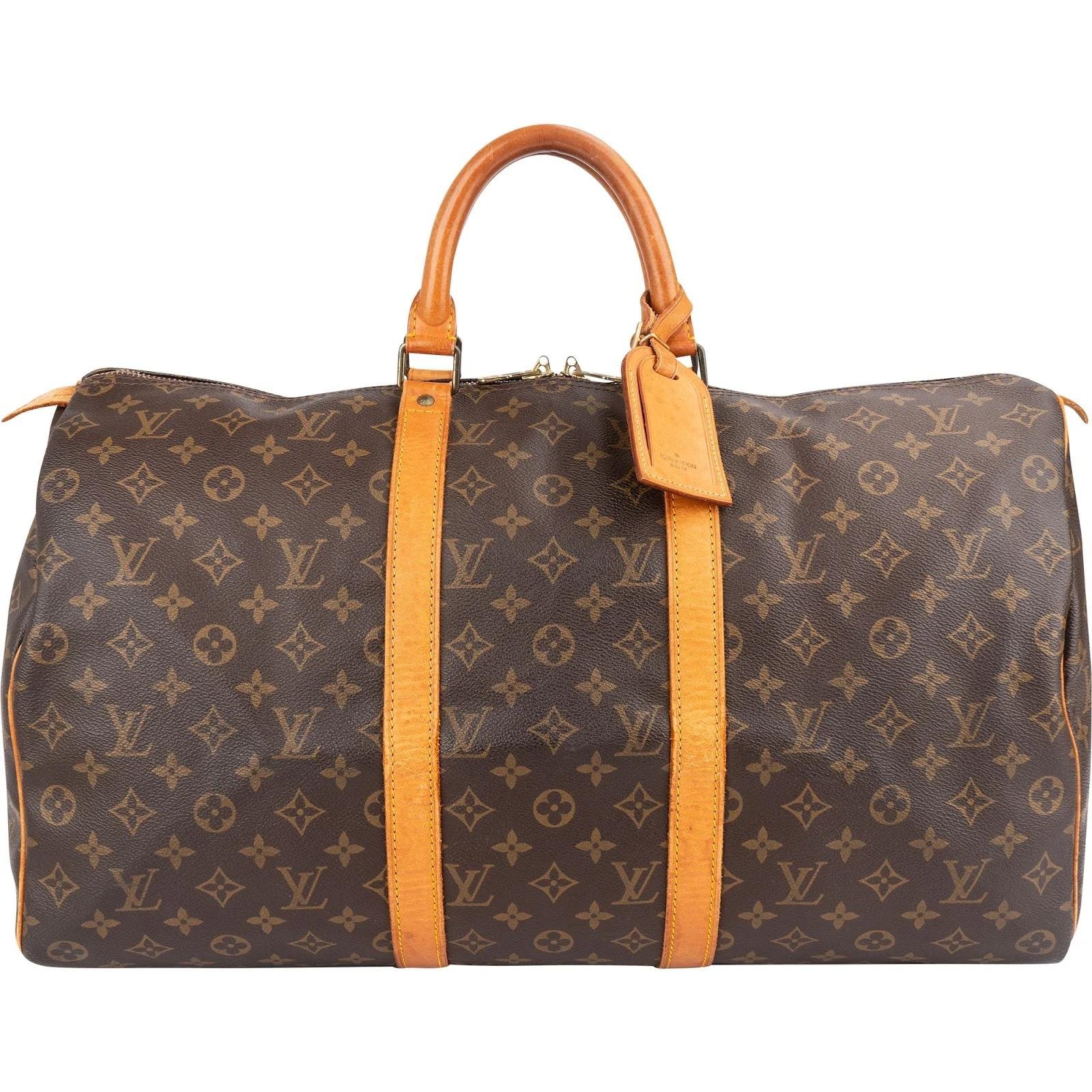 Keepall leather travel bag