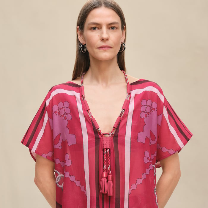 Rose Framboise "Palefroi Remix" Maxi Beach Caftan
