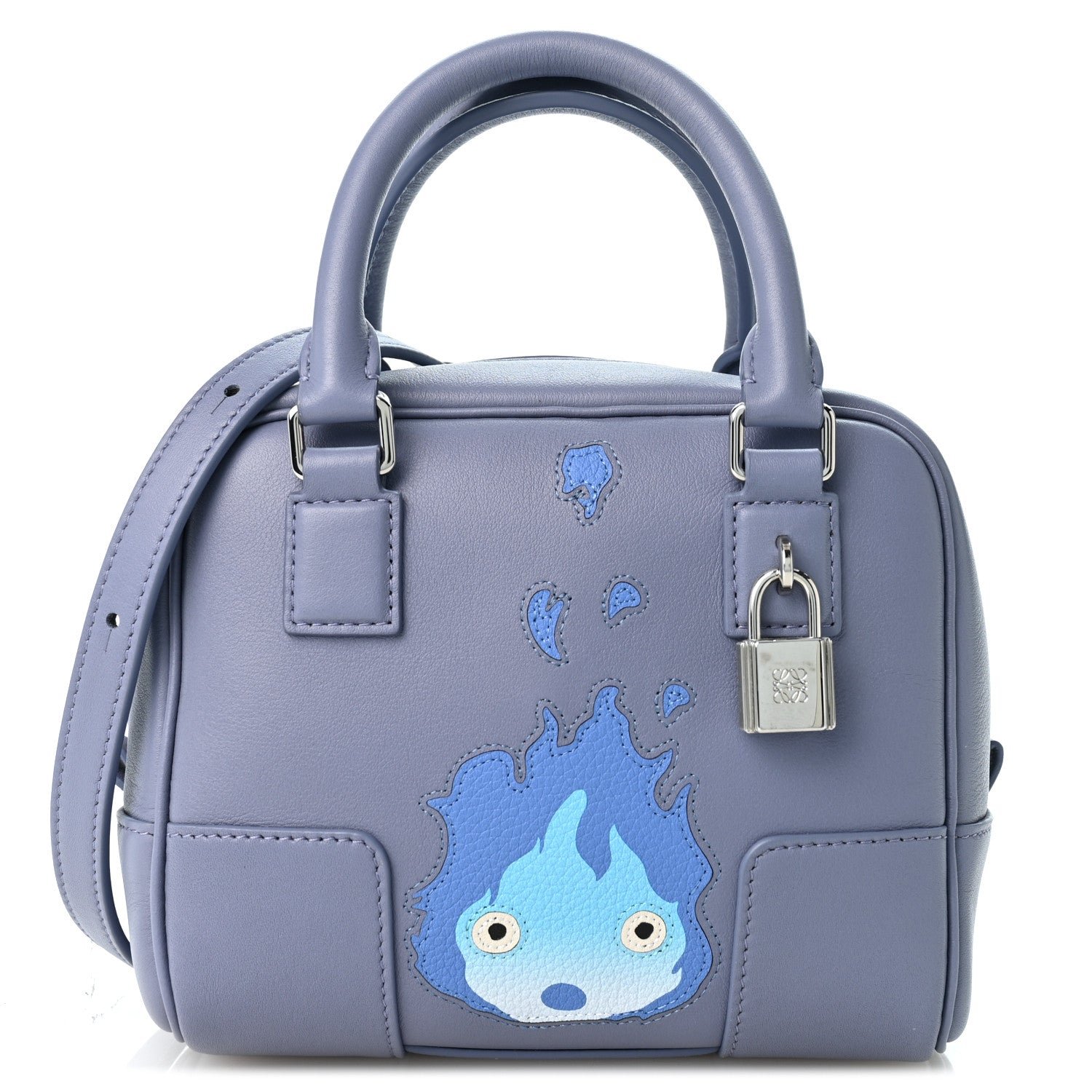 Loewe X HOWLS MOVING CASTLE Satin Calfskin Calcifer Amazona 16 Blueberry