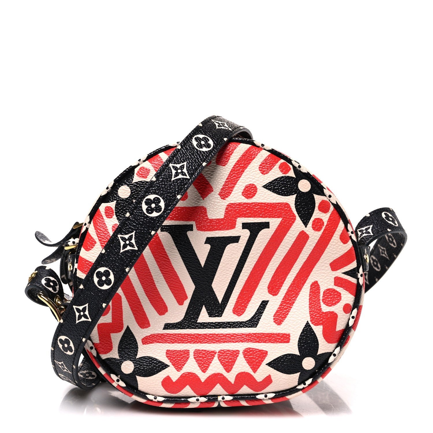 Louis Vuitton Monogram Giant Crafty Boite Chapeau Souple PM Creme Rouge Black