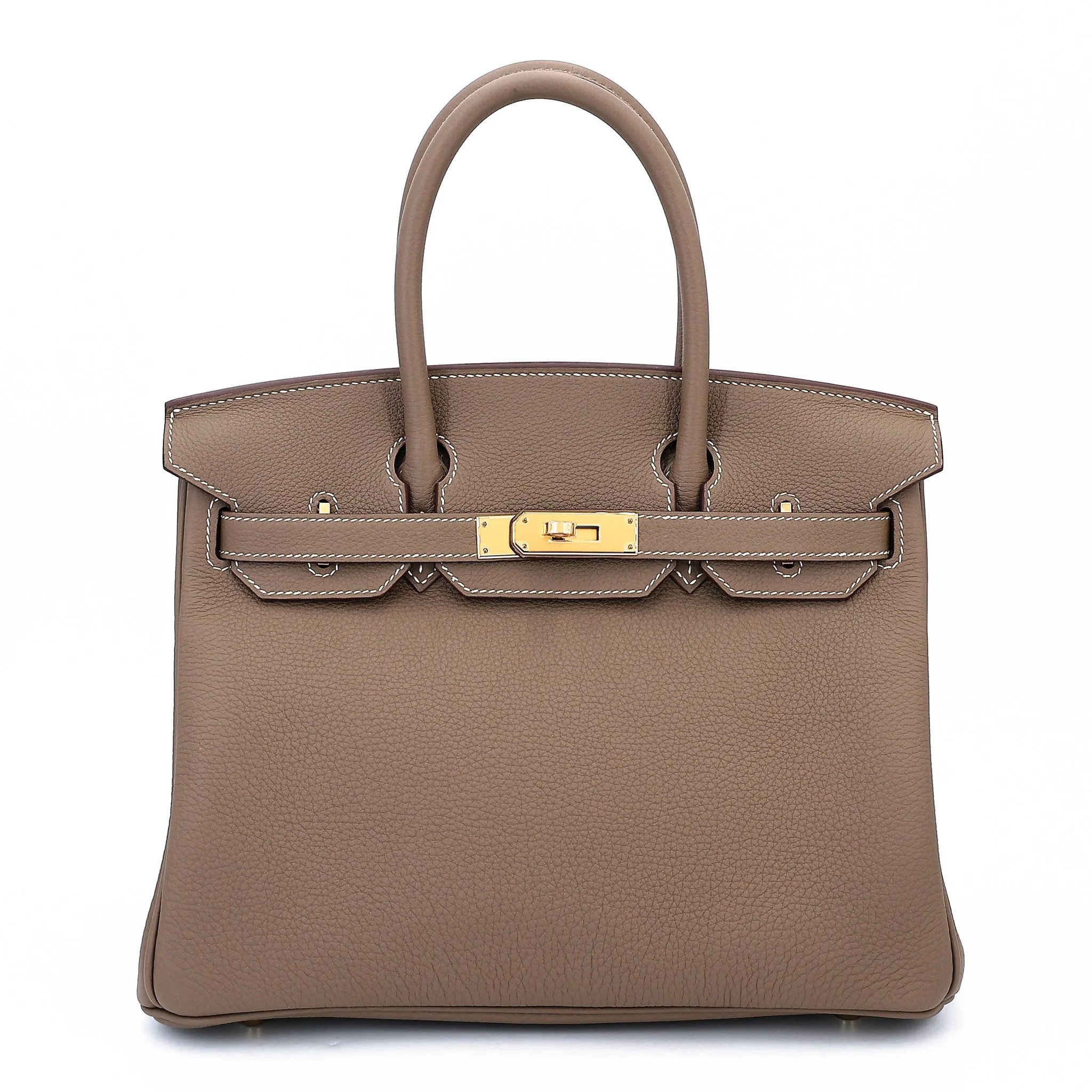 Unused ( Rank NS ) HERMÈS Birkin 30 Etoupe (18) Togo Gold hardware B (2023)