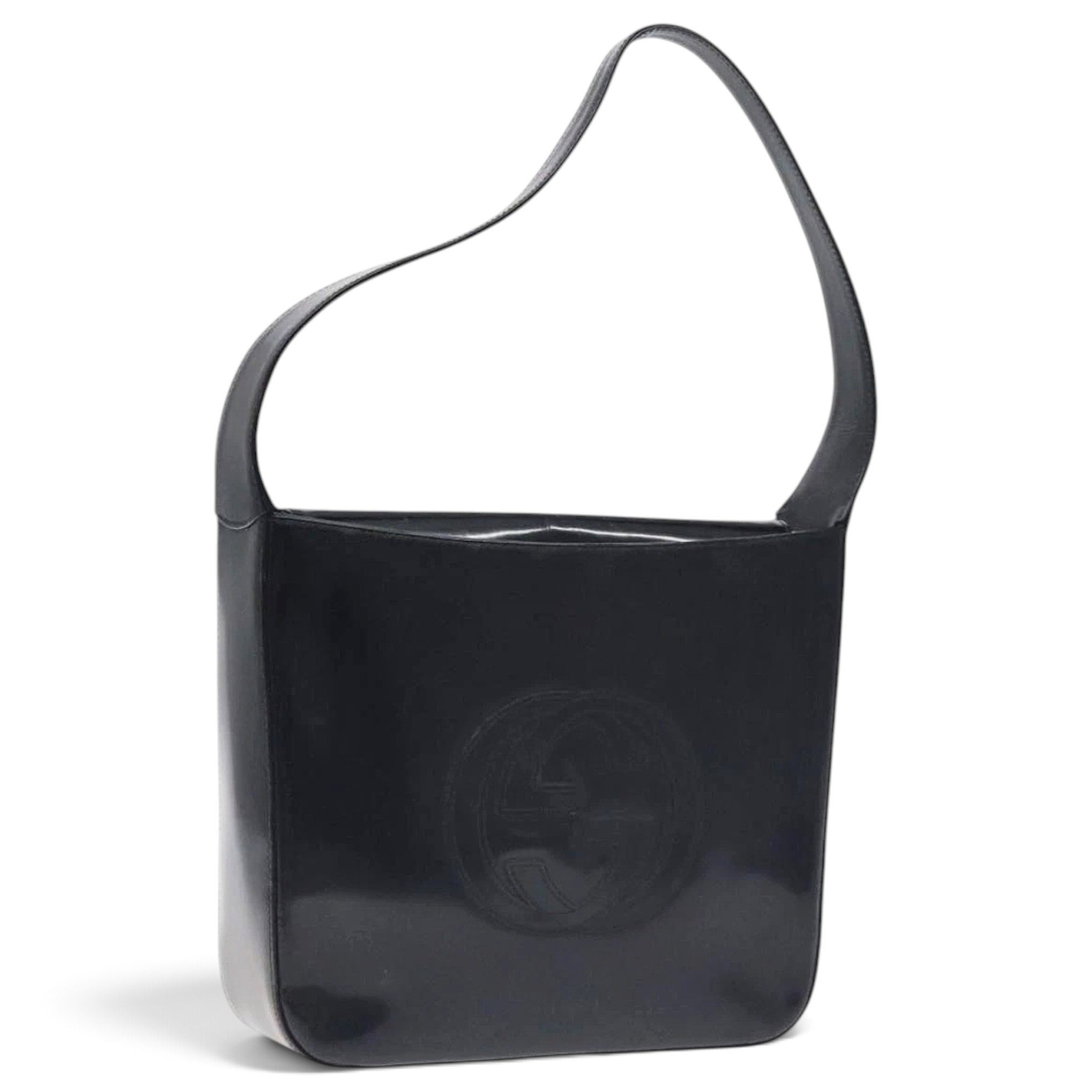 Patent leather handbag