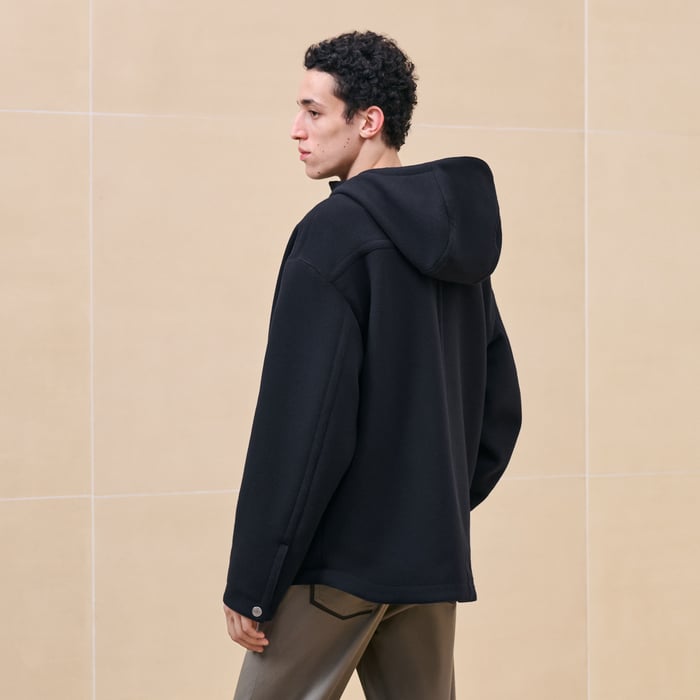 Marine Zipped Hooded Jacket