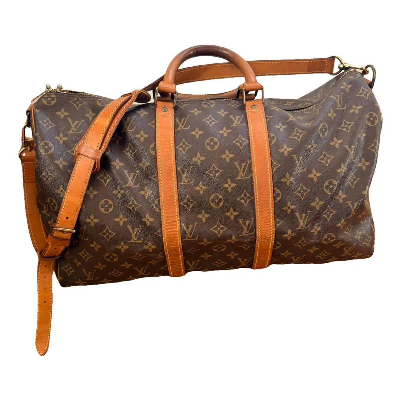 Keepall leather travel bag