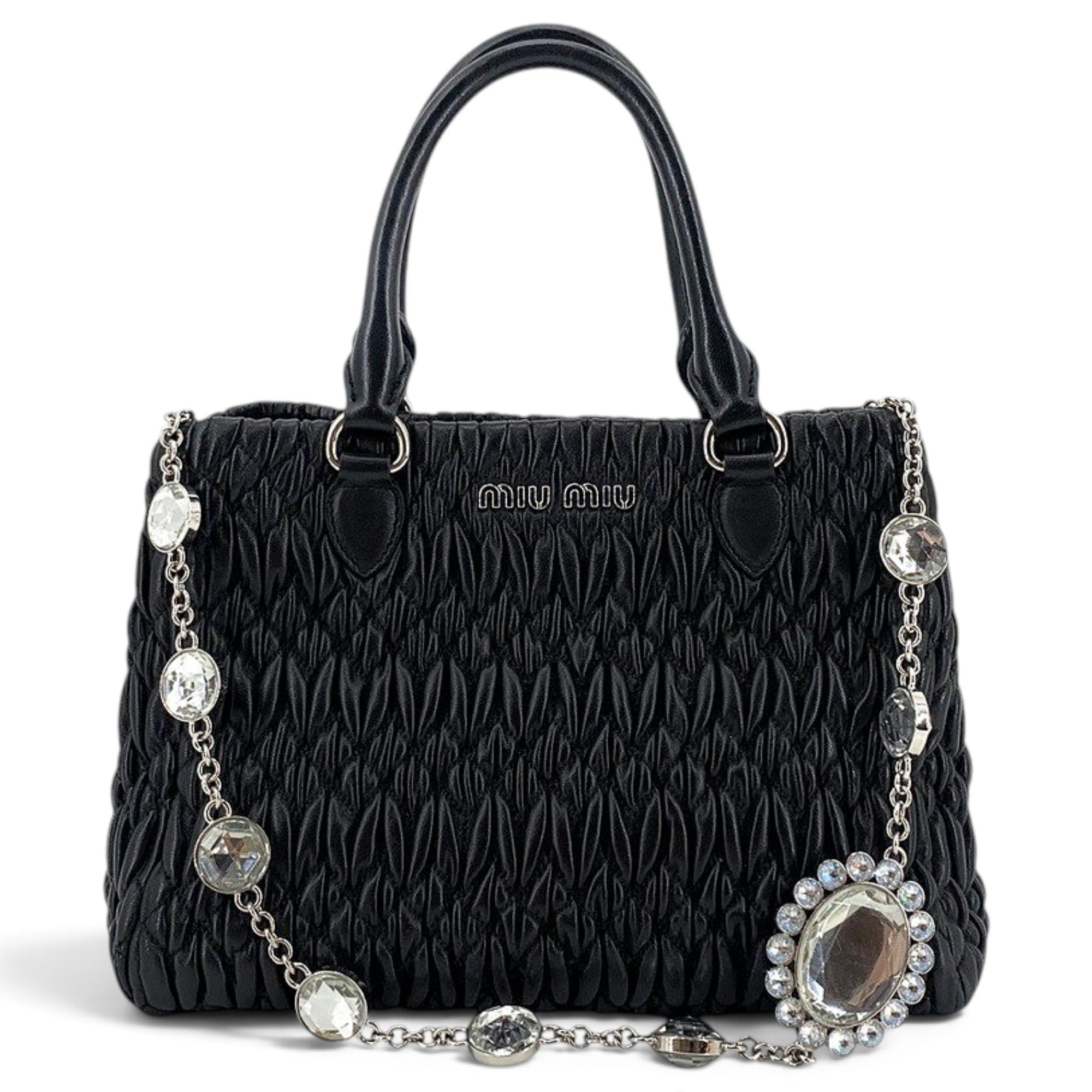 Matelassé leather tote