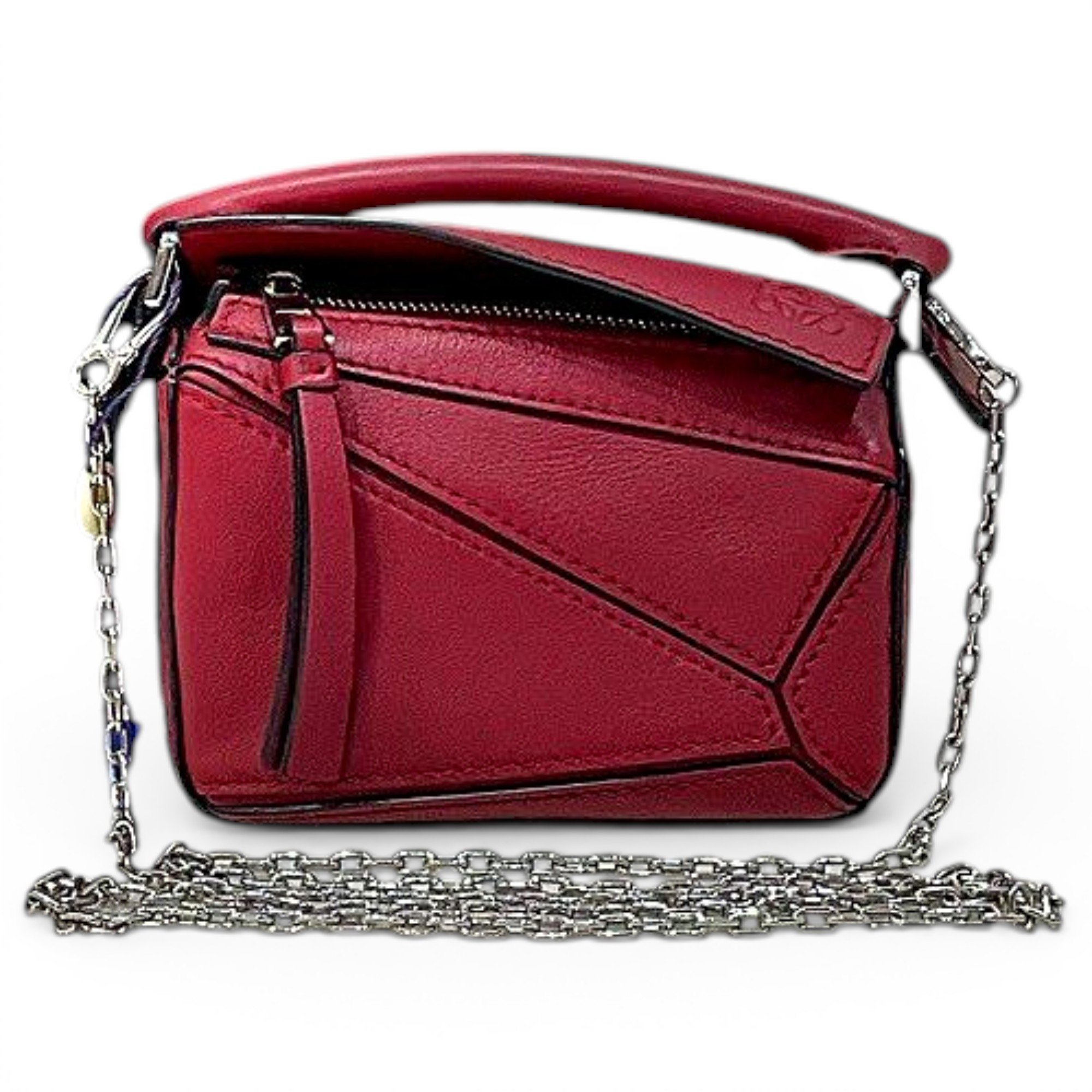 Puzzle leather handbag