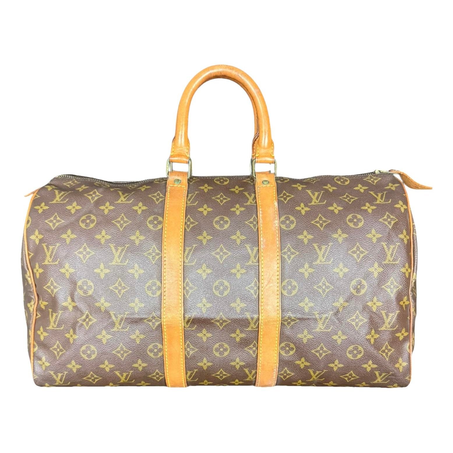 Keepall leather travel bag