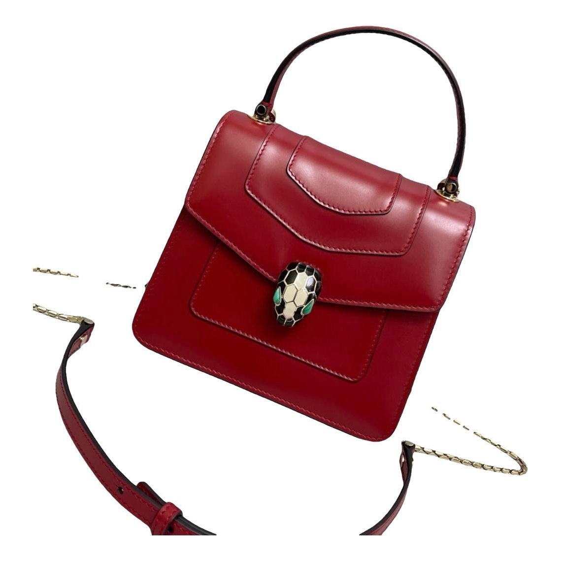 Serpenti leather handbag
