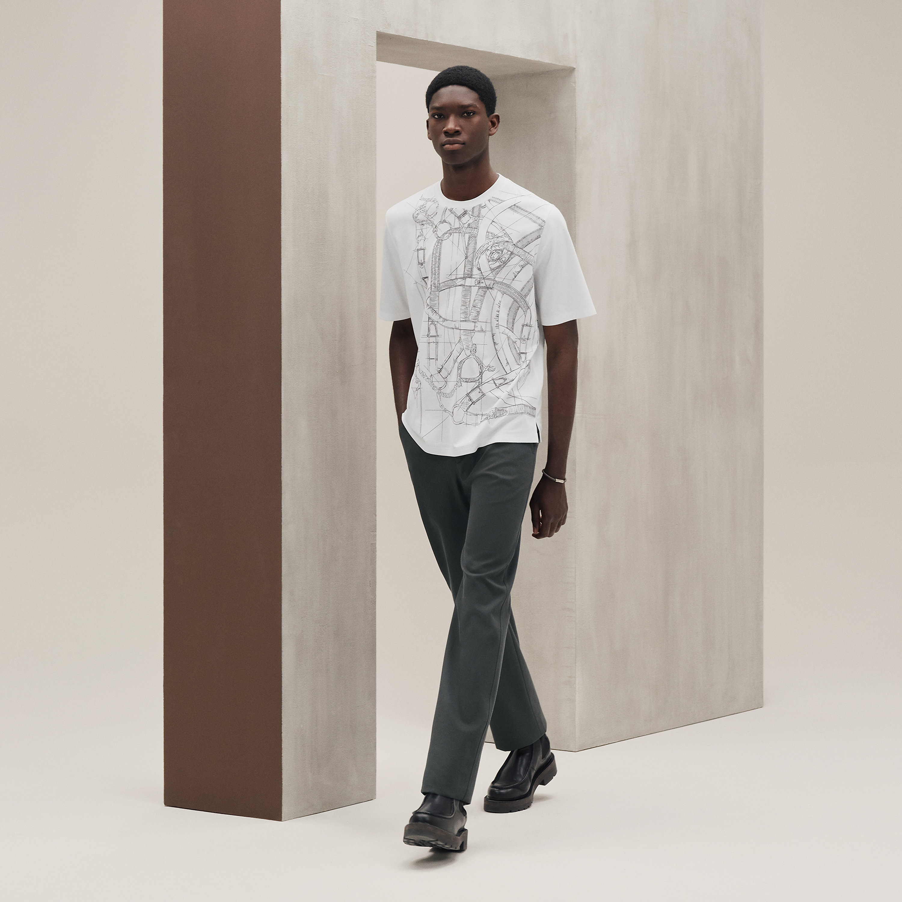 "Cavalcadour Griffonne" embroidered t-shirt