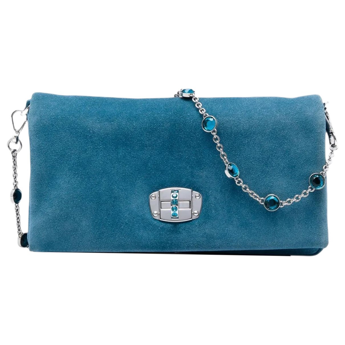 Miu Crystal leather satchel