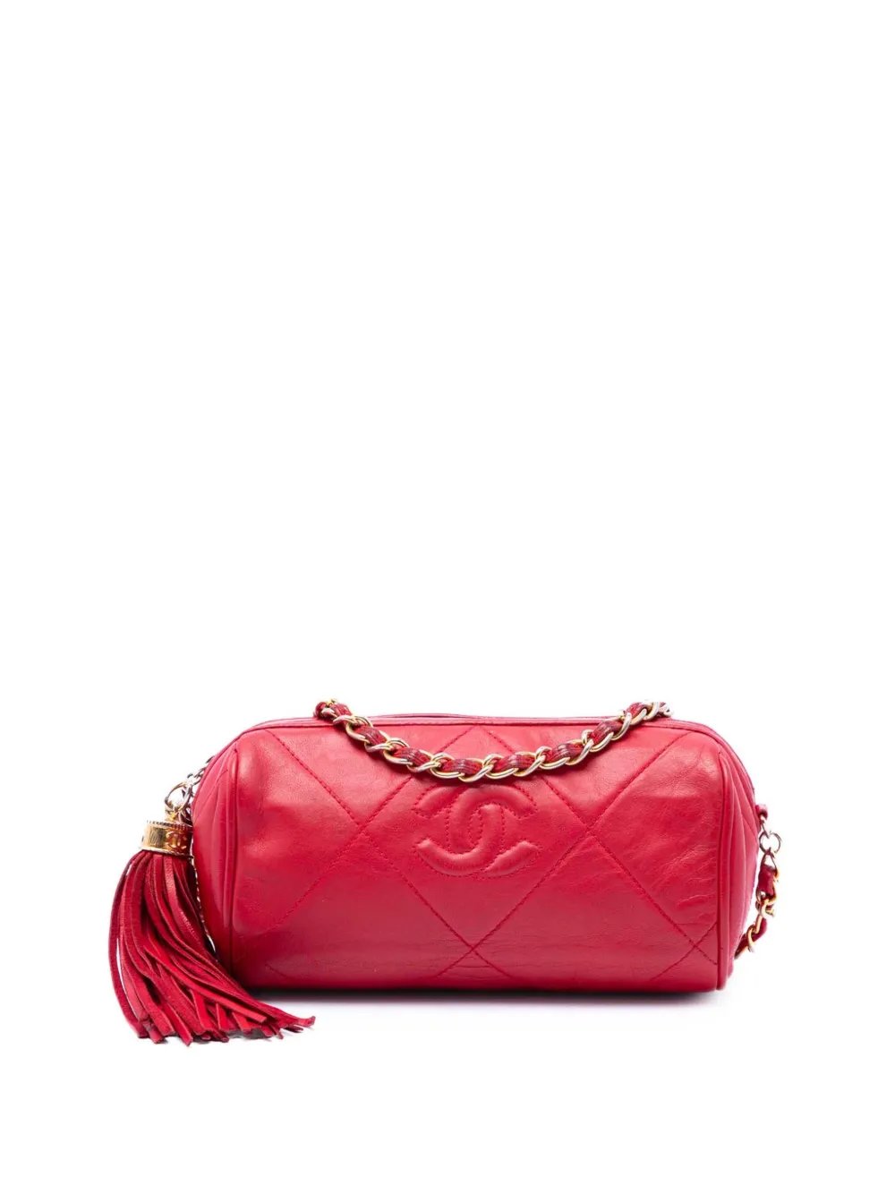 1986-1988 Mini Quilted Lambskin Tassel Barrel crossbody bag
