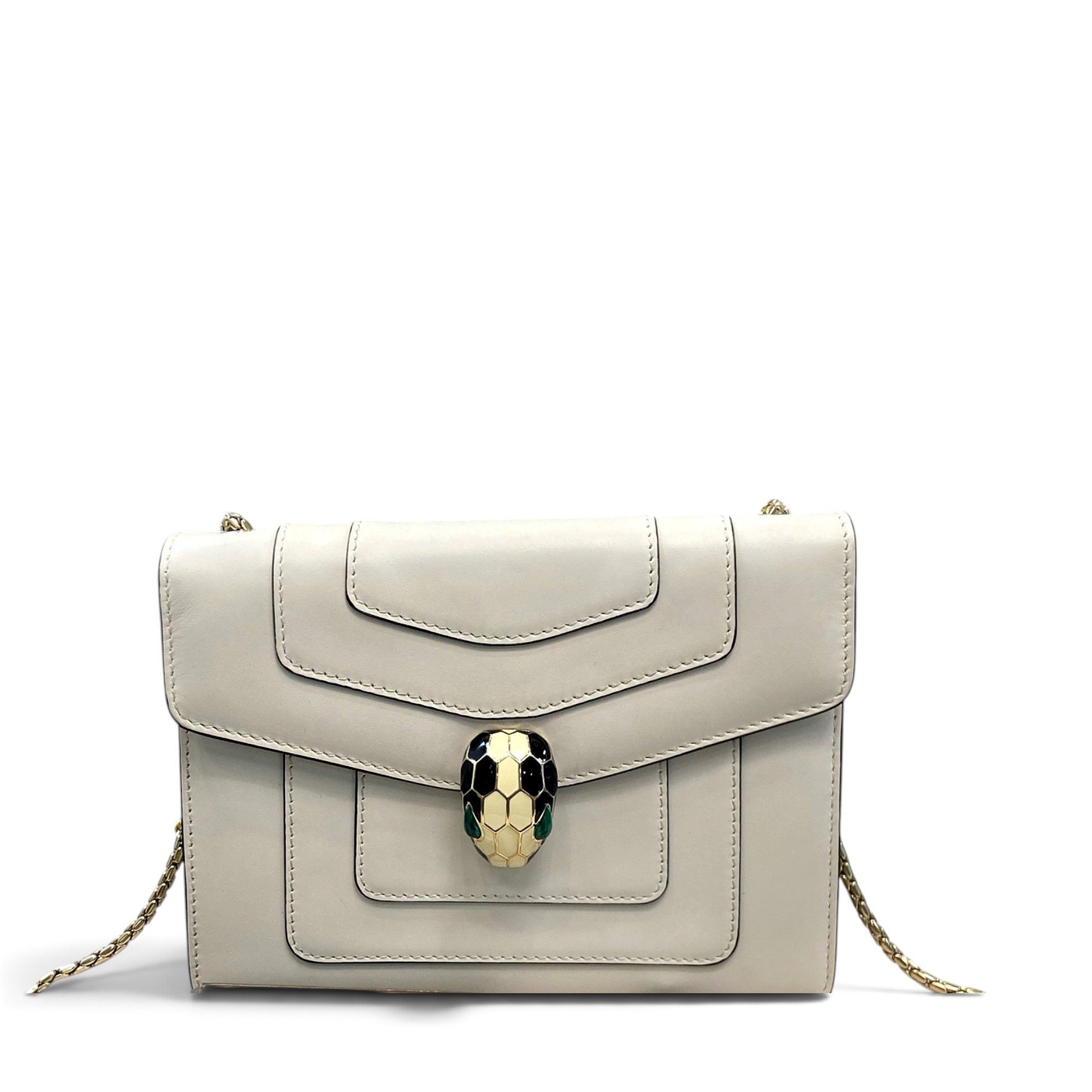 Serpenti leather handbag