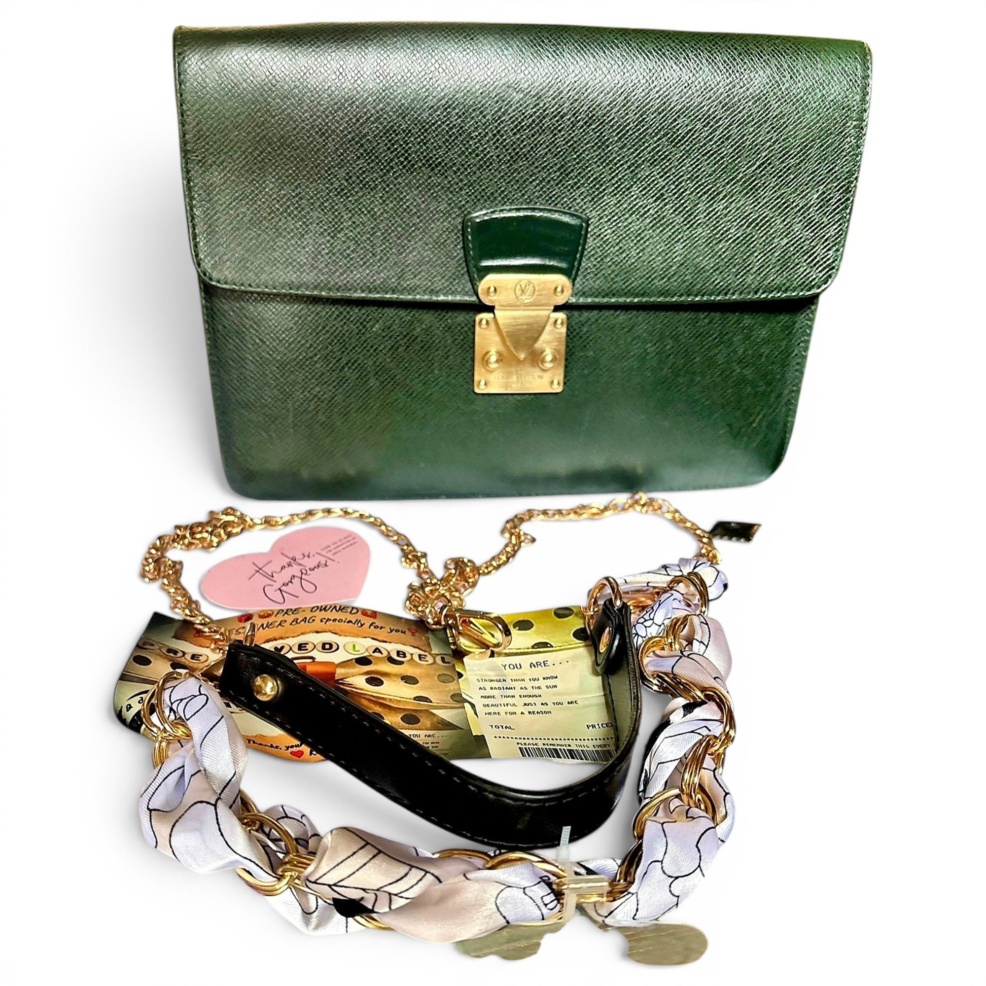 Kourad leather clutch bag