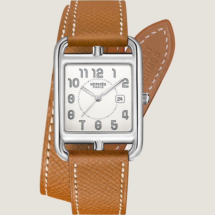 Gold Chestnut Cape Cod Large Model 37 MM Double Tour Watch Strap