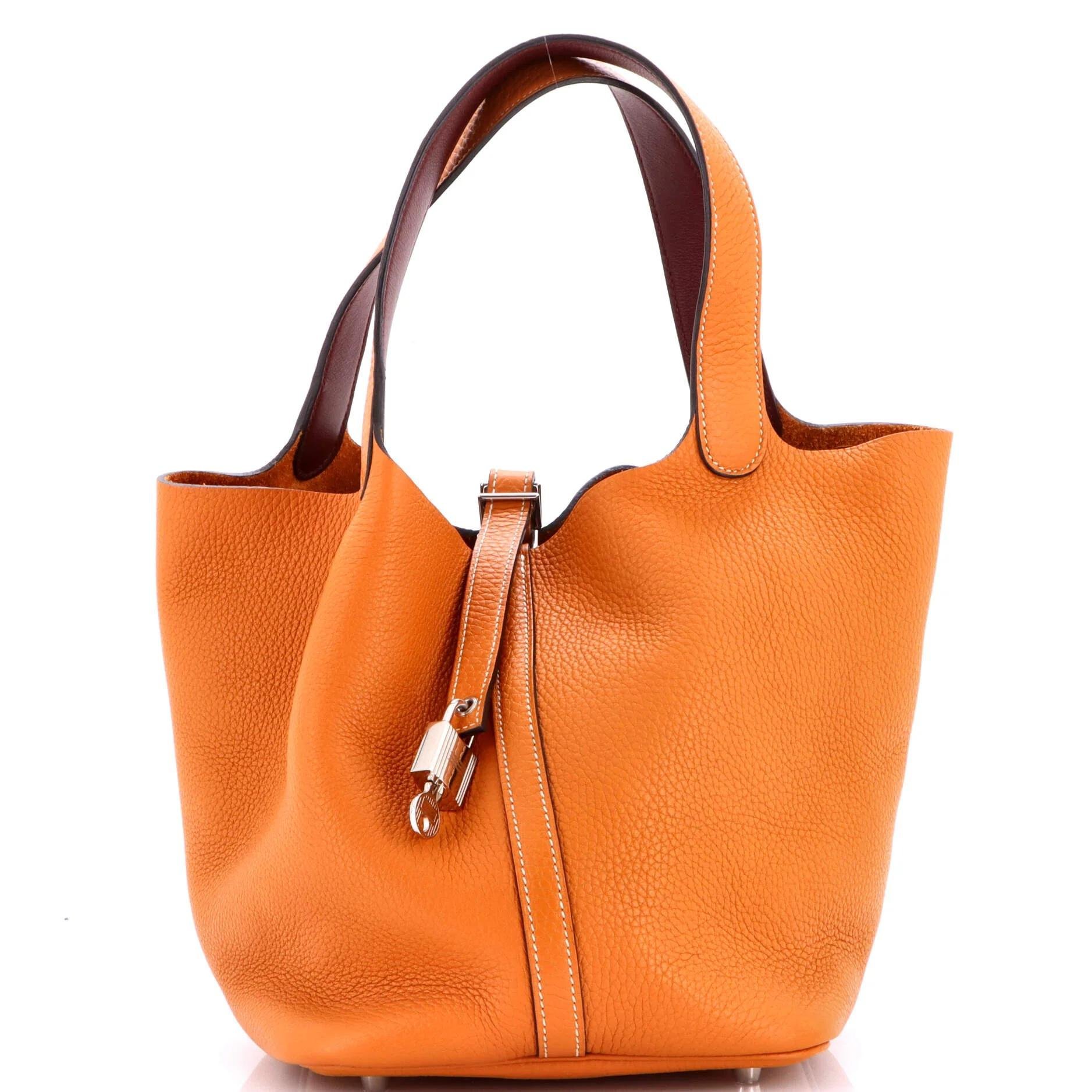 Picotin leather handbag