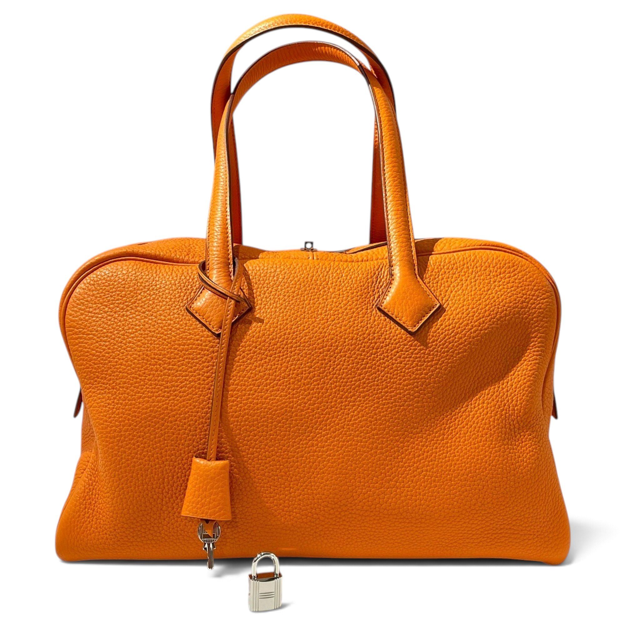 Hermes Victoria Handbag Orange