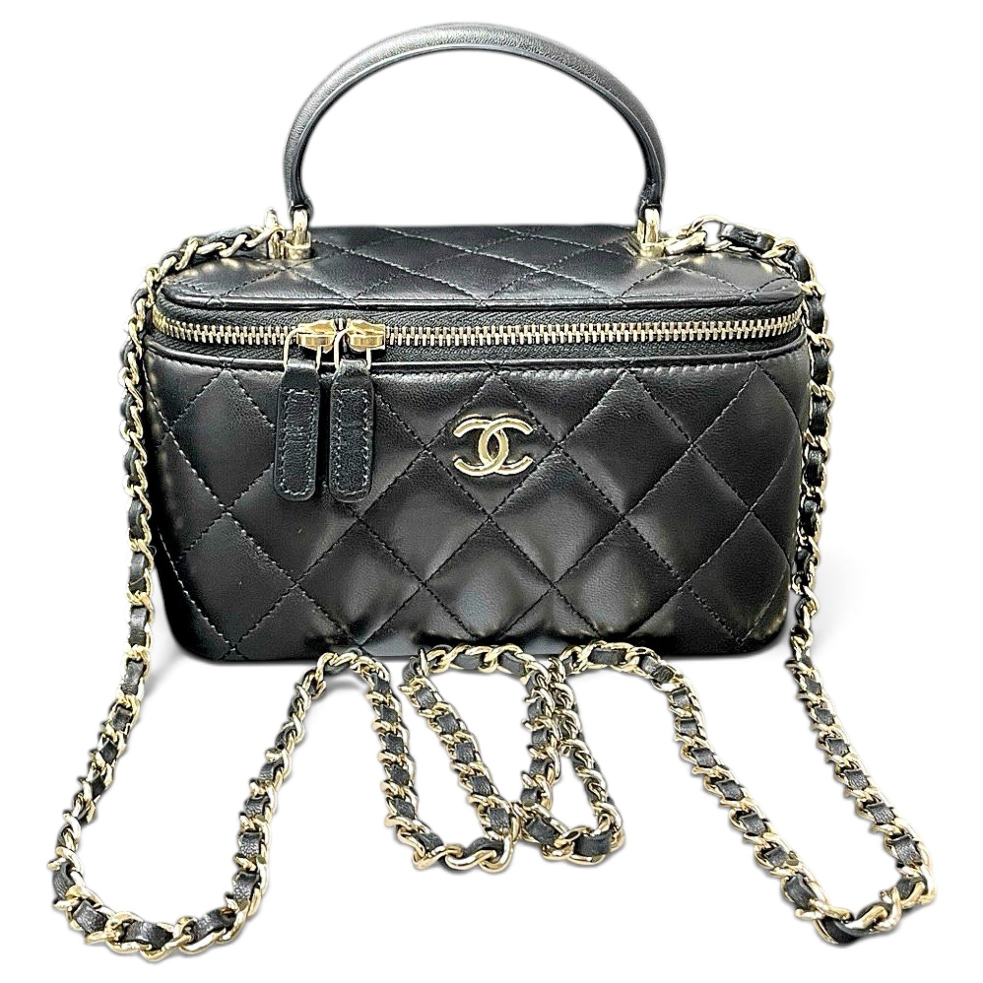 Trendy CC Vanity leather handbag