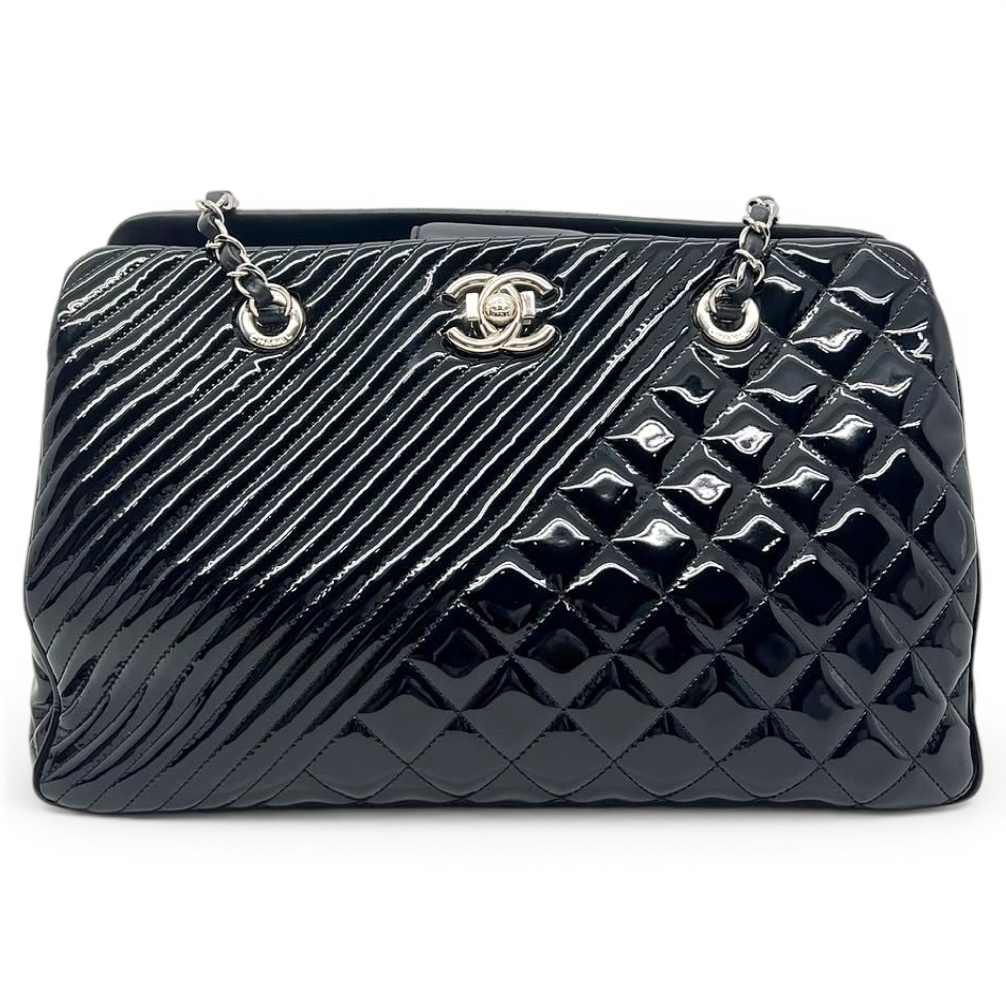 Coco boy patent leather handbag