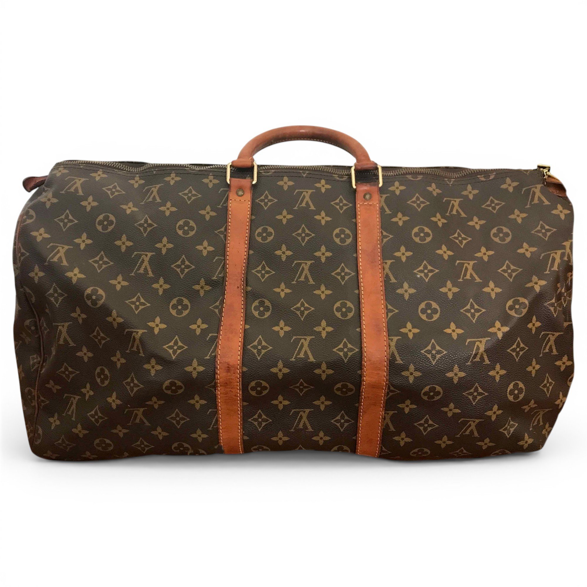 Keepall leather travel bag