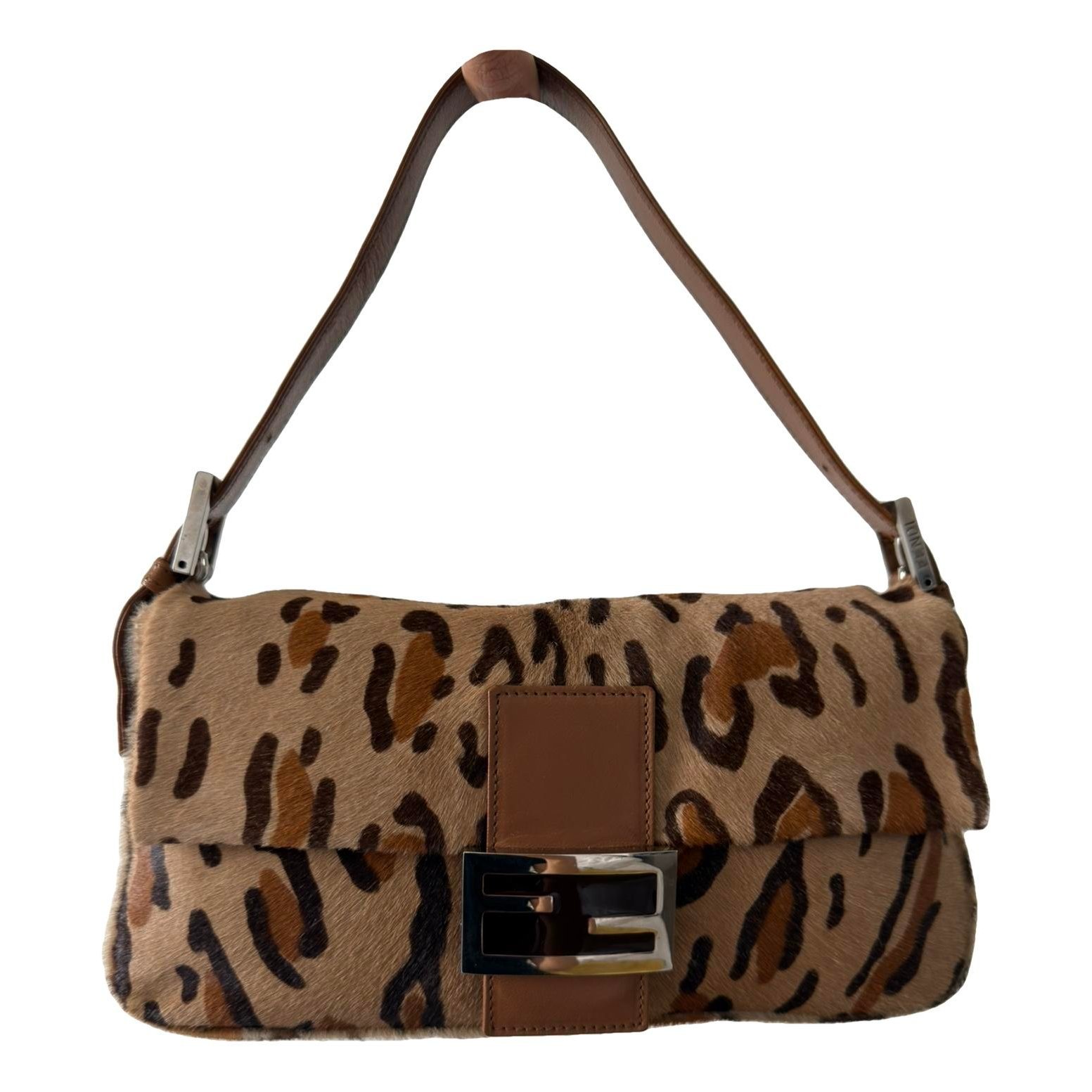 Baguette pony-style calfskin handbag