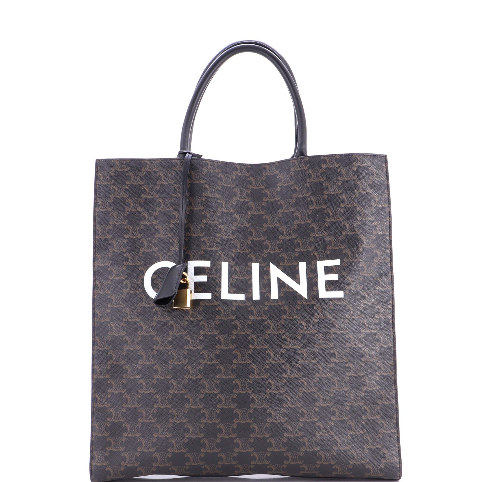 Vertical Cabas Tote Triomphe Coated Canvas Large