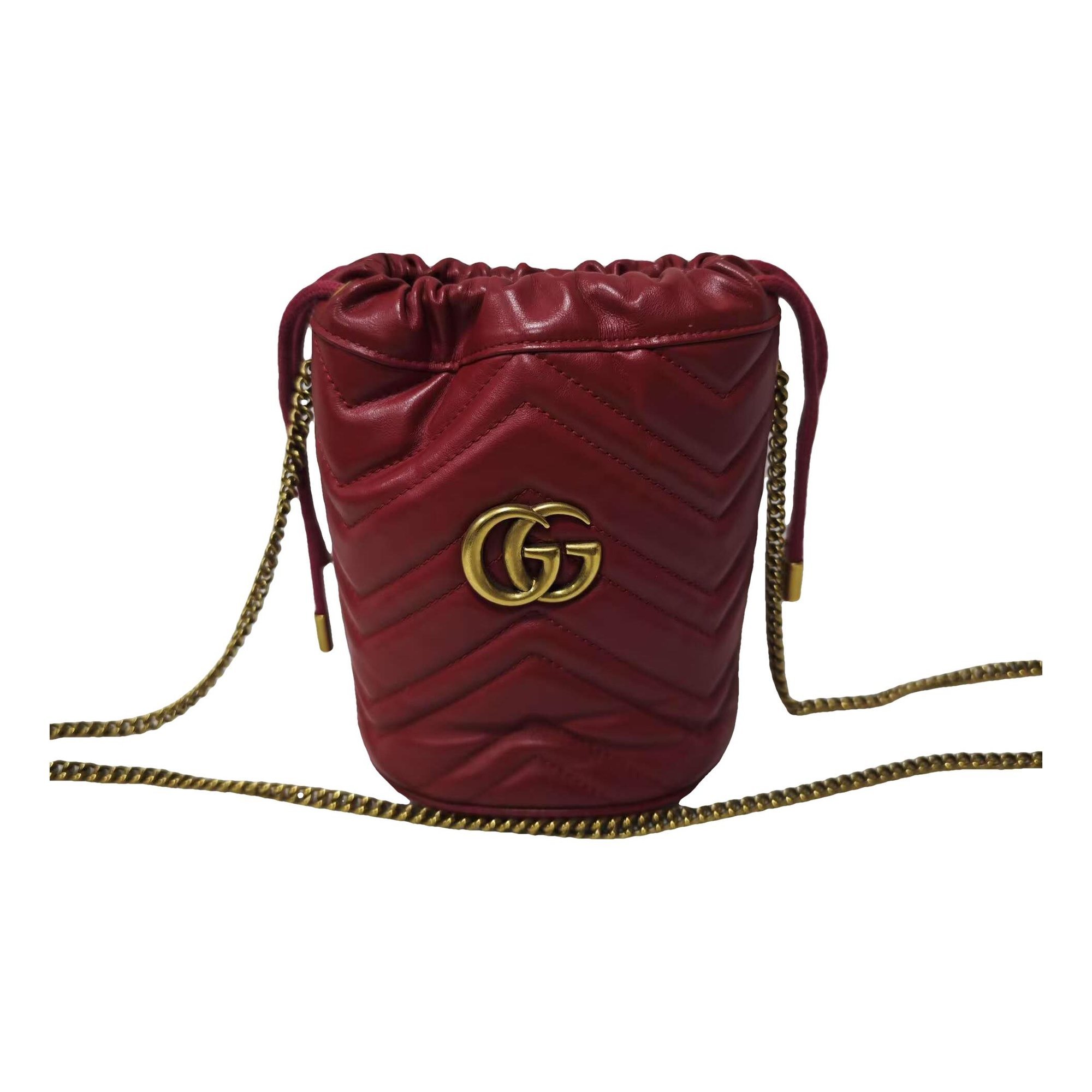 GG Marmont Chain Bucket leather crossbody bag