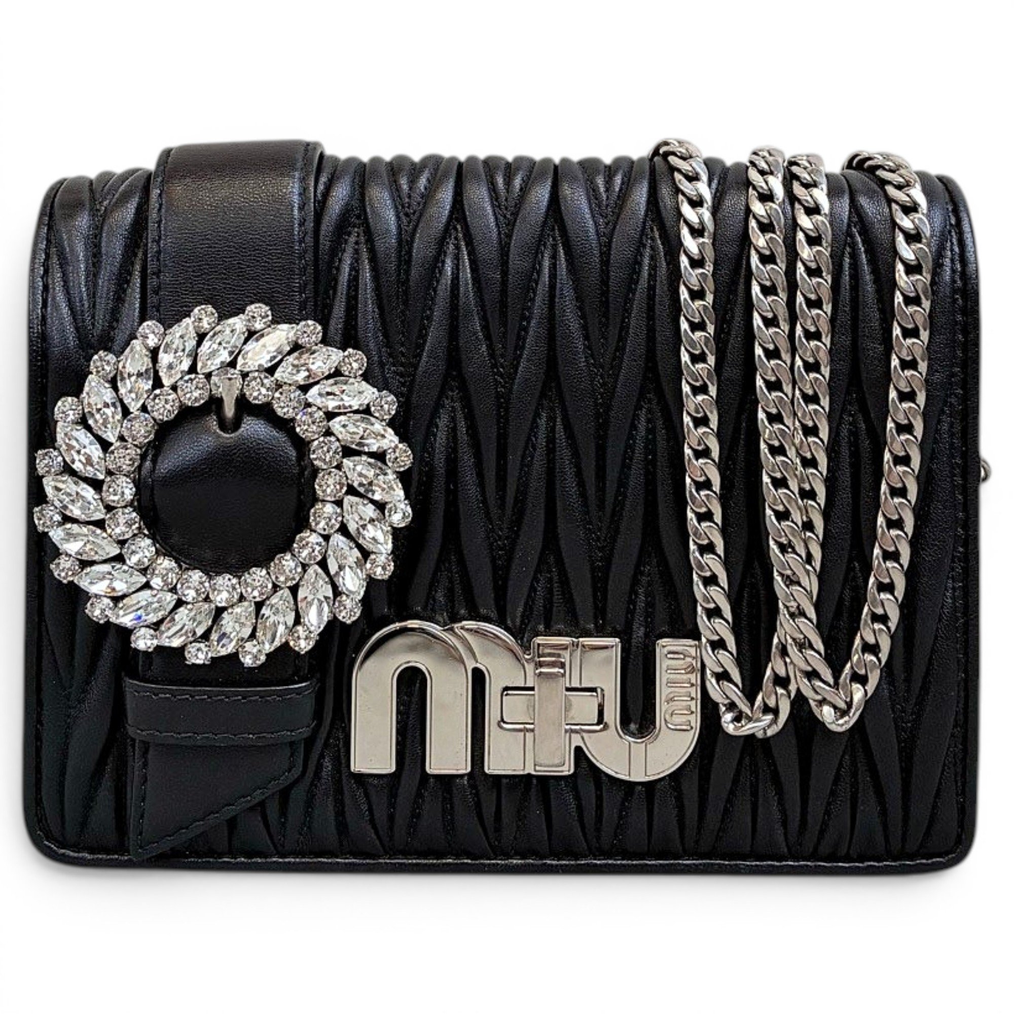 My Miu leather handbag