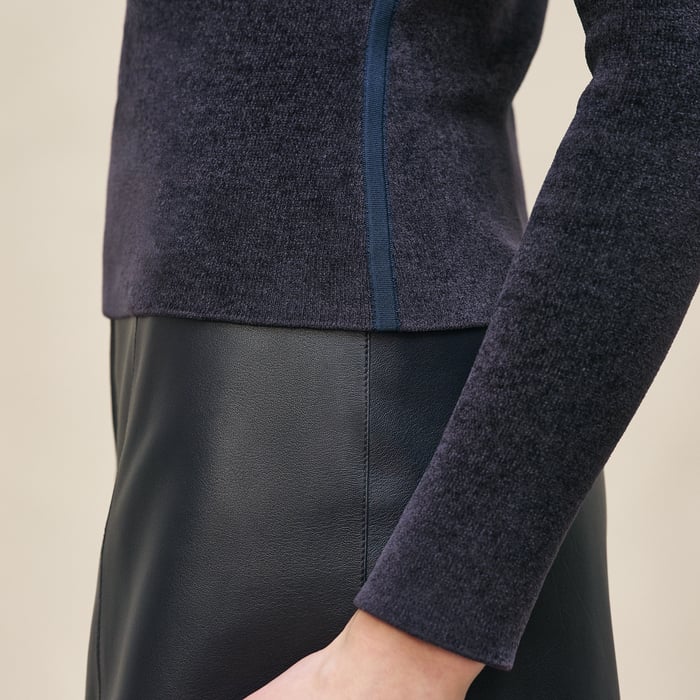 Bleu Pénombre Long-sleeve Sweater