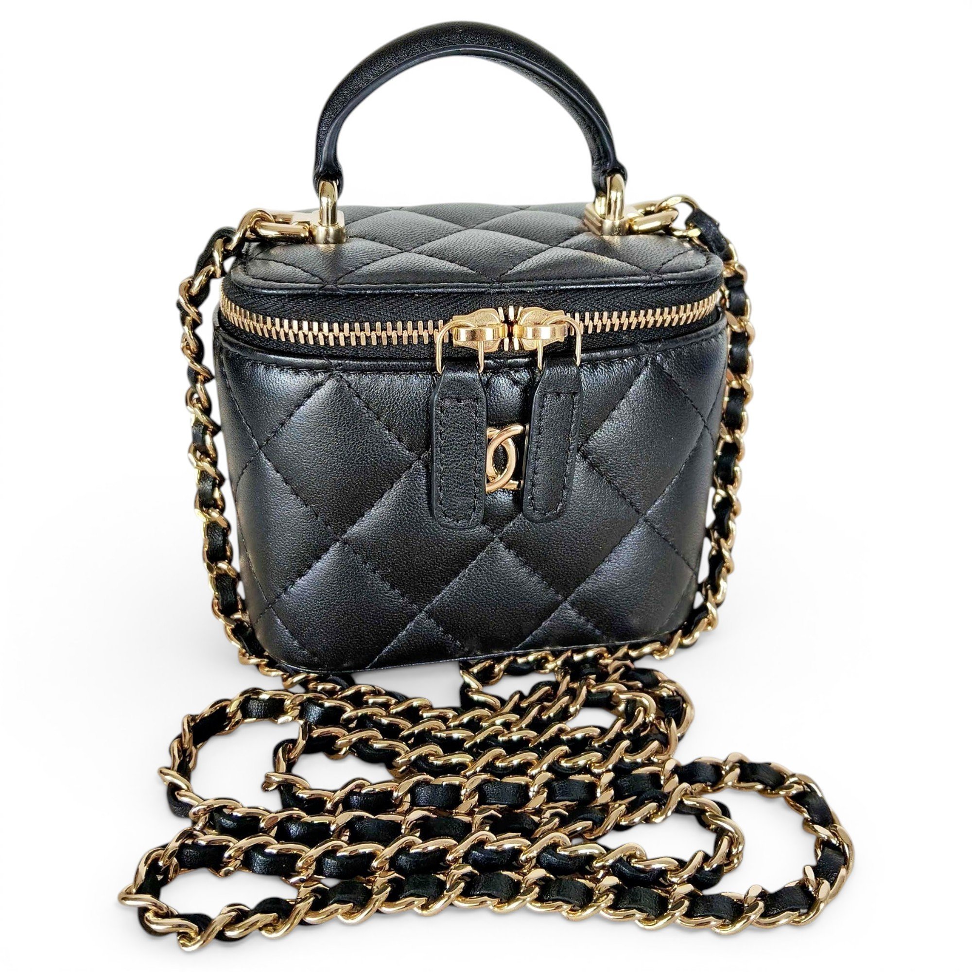 Trendy CC Vanity leather handbag