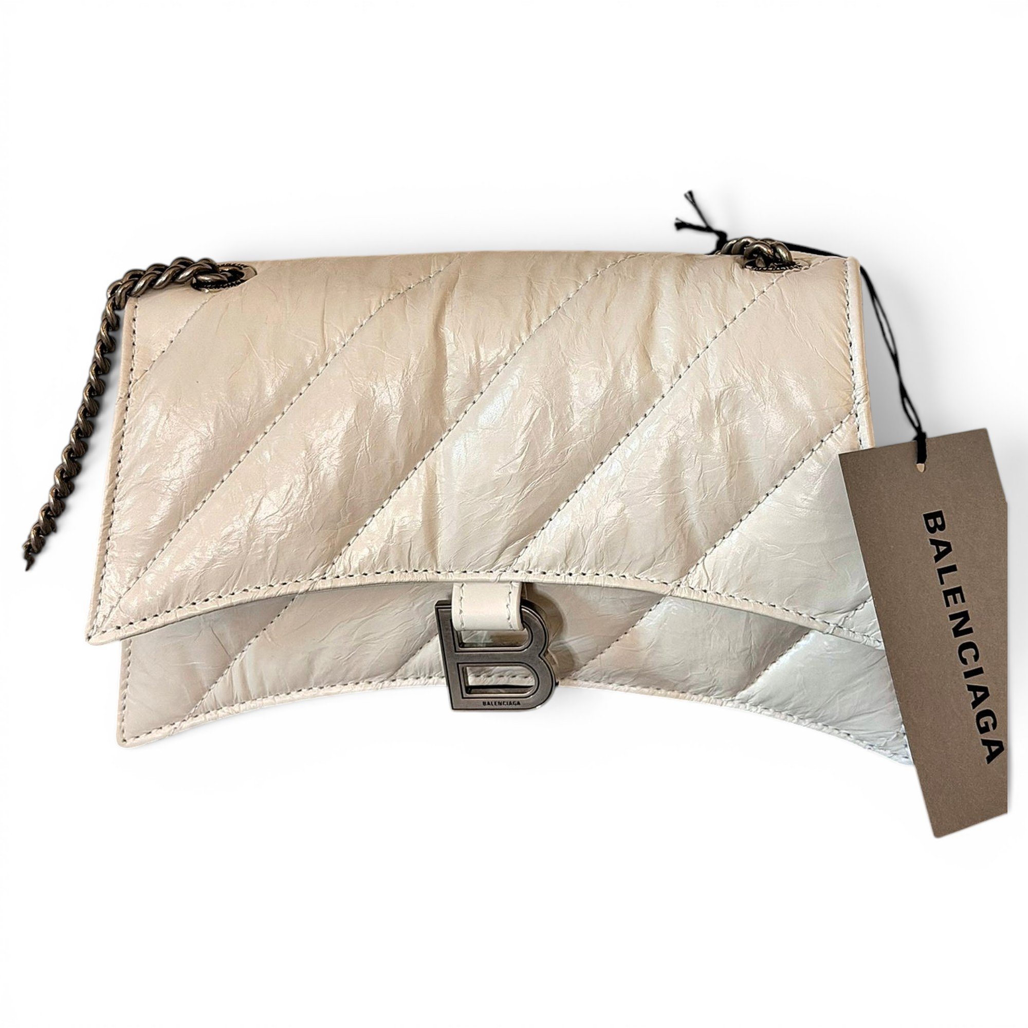 Crush leather handbag