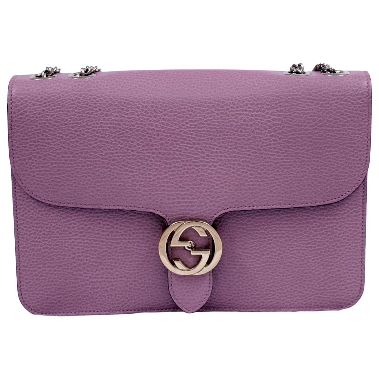 Interlocking leather crossbody bag