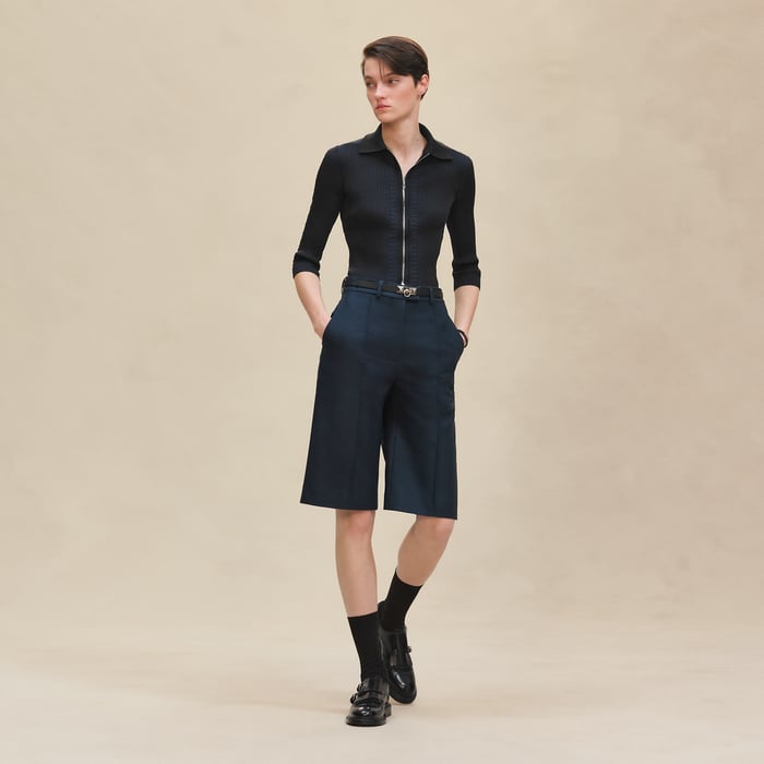 Noir Zipped Cardigan