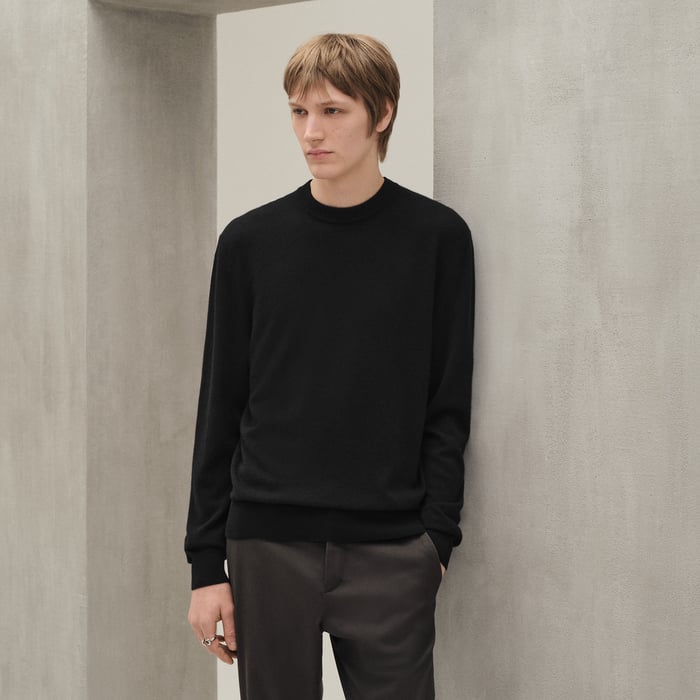 Noir Cashmere "Maillon Chaine d'Ancre" Crewneck Sweater
