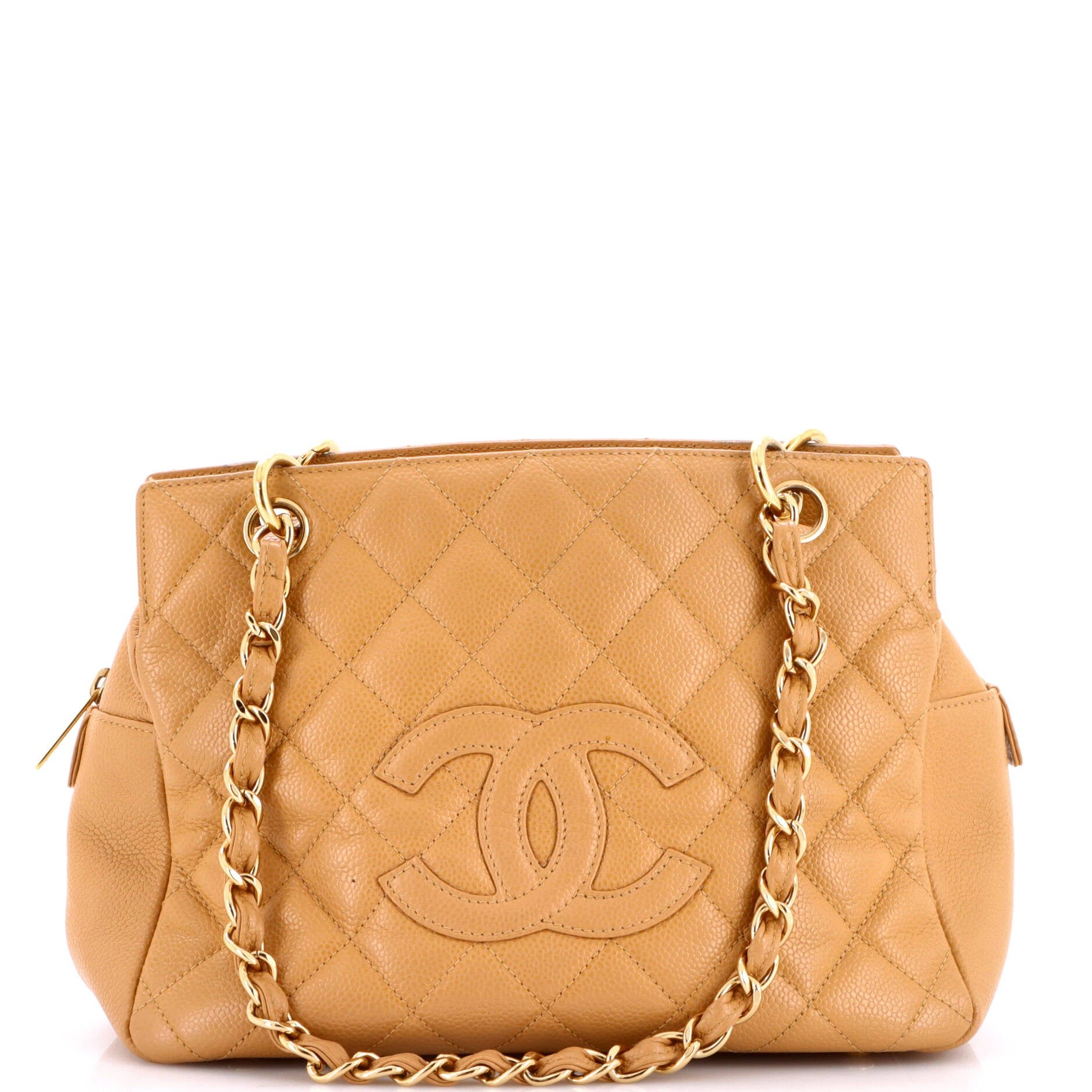 Petite Timeless Tote Quilted Caviar