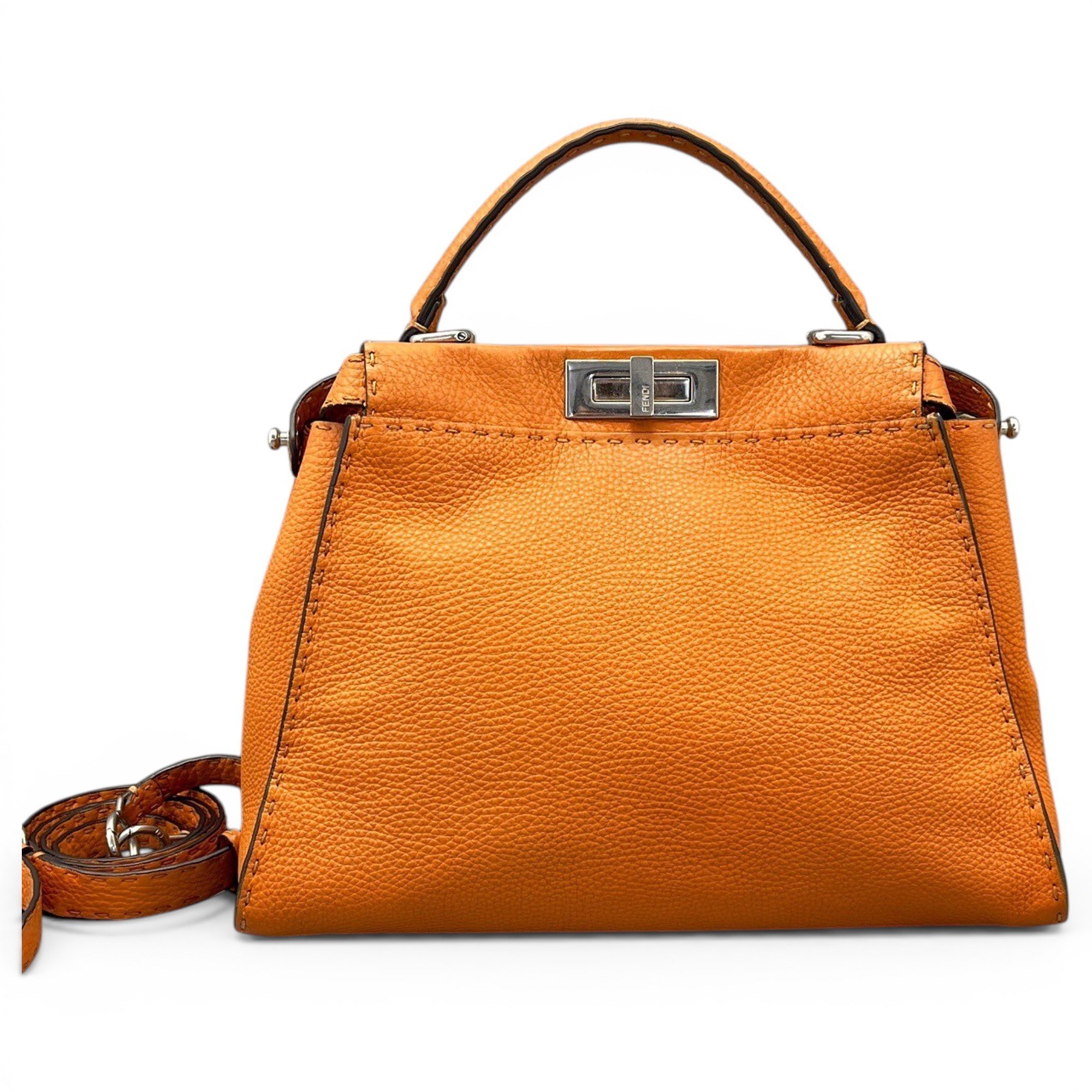 Peekaboo leather handbag