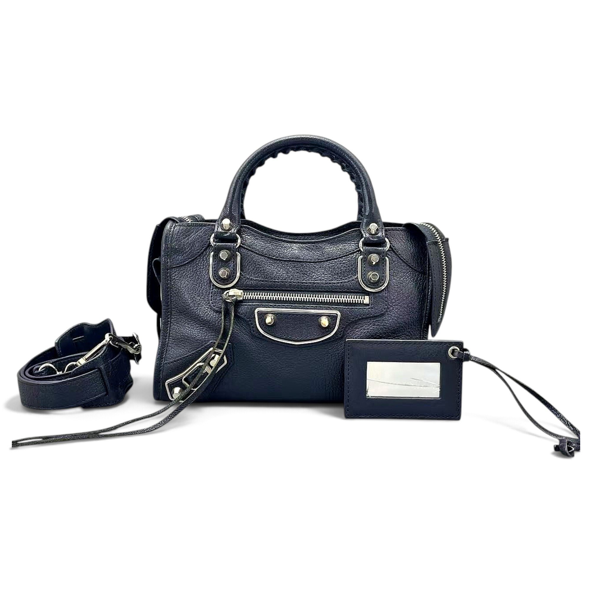 Classic Metalic leather handbag
