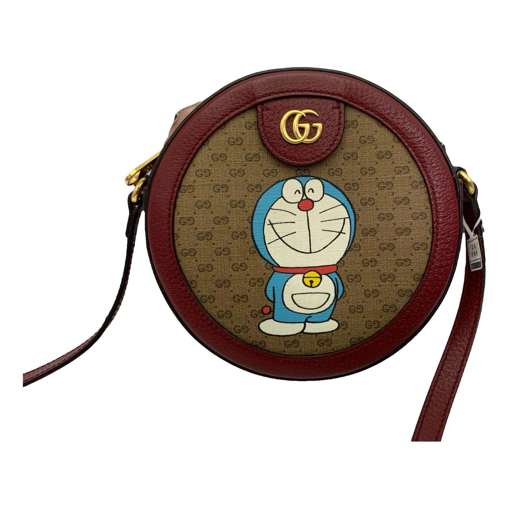 Ophidia Round leather crossbody bag