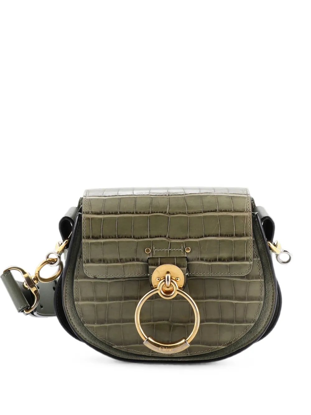Chloe Tess Bag Crocodile Embossed Leather Small shoulder bag