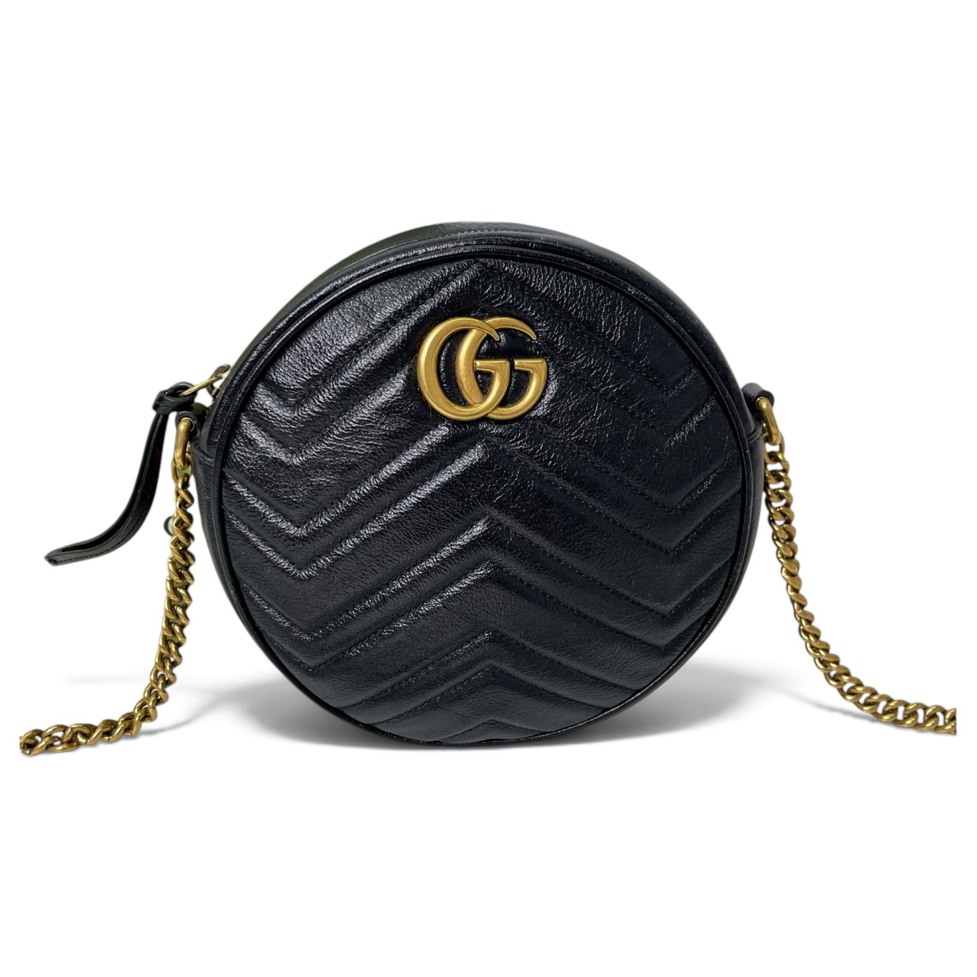 GG Marmont Round leather crossbody bag