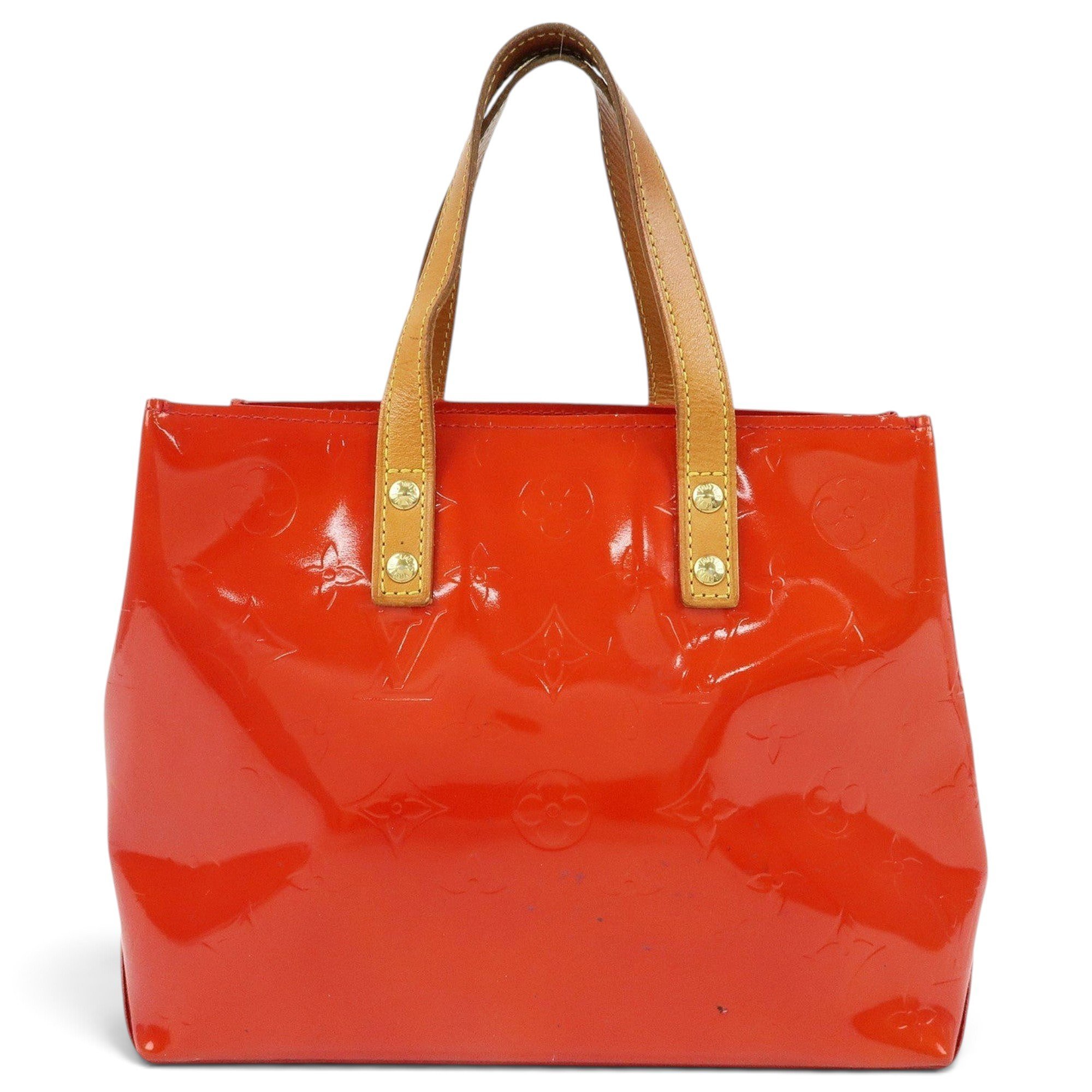 Reade patent leather handbag