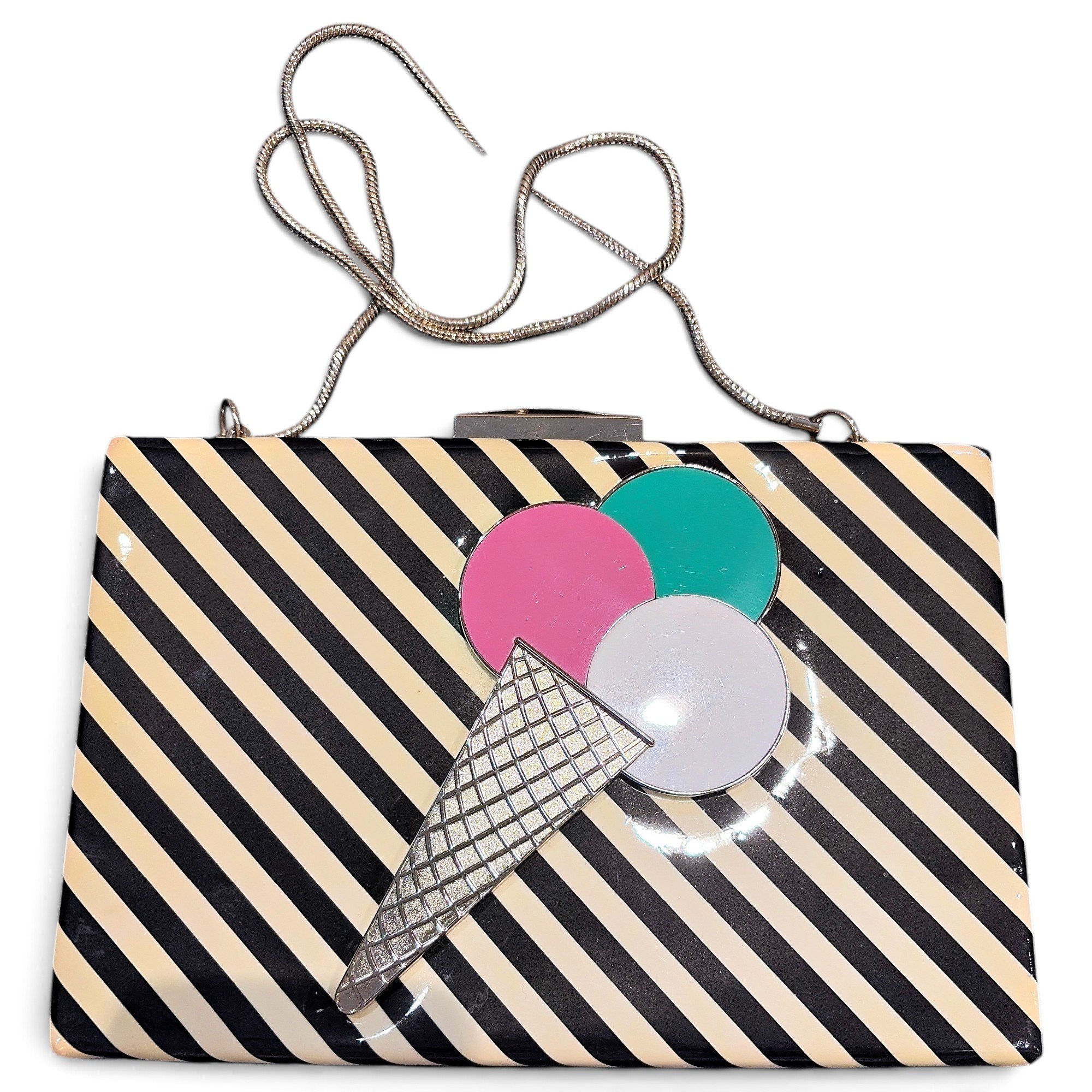 Patent leather handbag