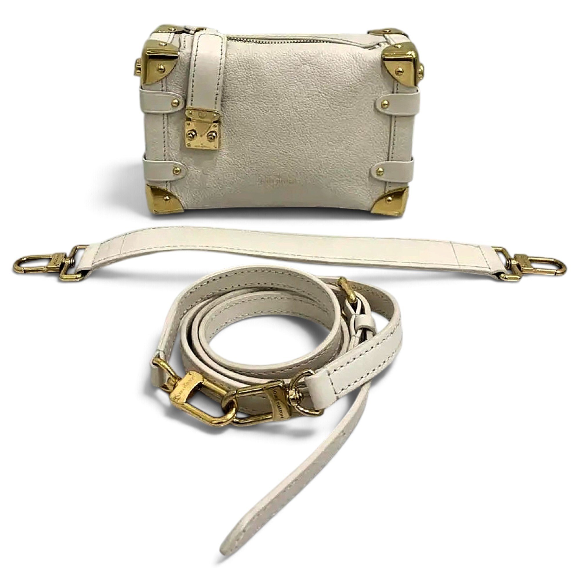 Side Trunk leather crossbody bag