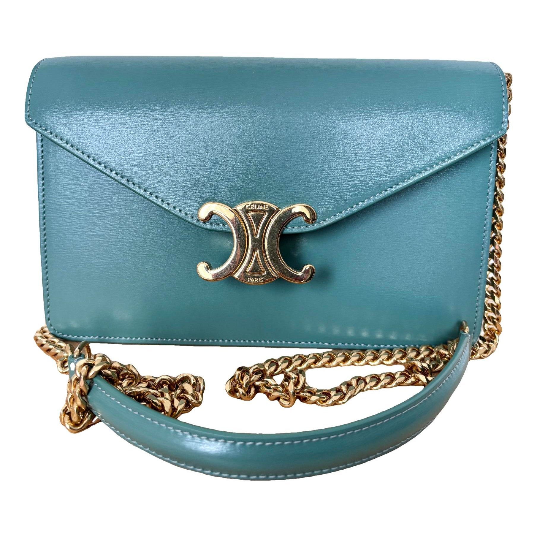 Triomphe chain leather crossbody bag