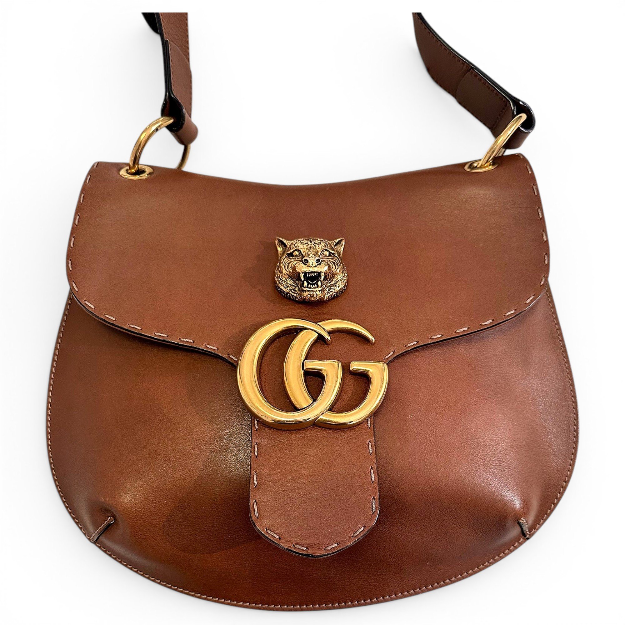 GG Marmont Animalier leather handbag